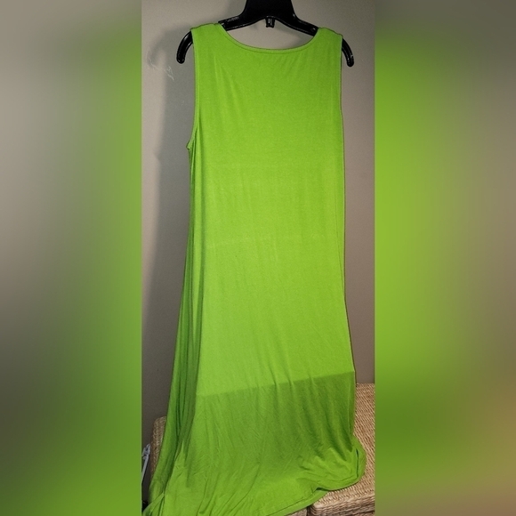 Ubu bamboo length adjustable tropical green sleeveless dress Medium - Picture 2 of 7